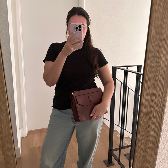 Cartier Burgundy Leather Clutch Vintage - Picture 8 of 8